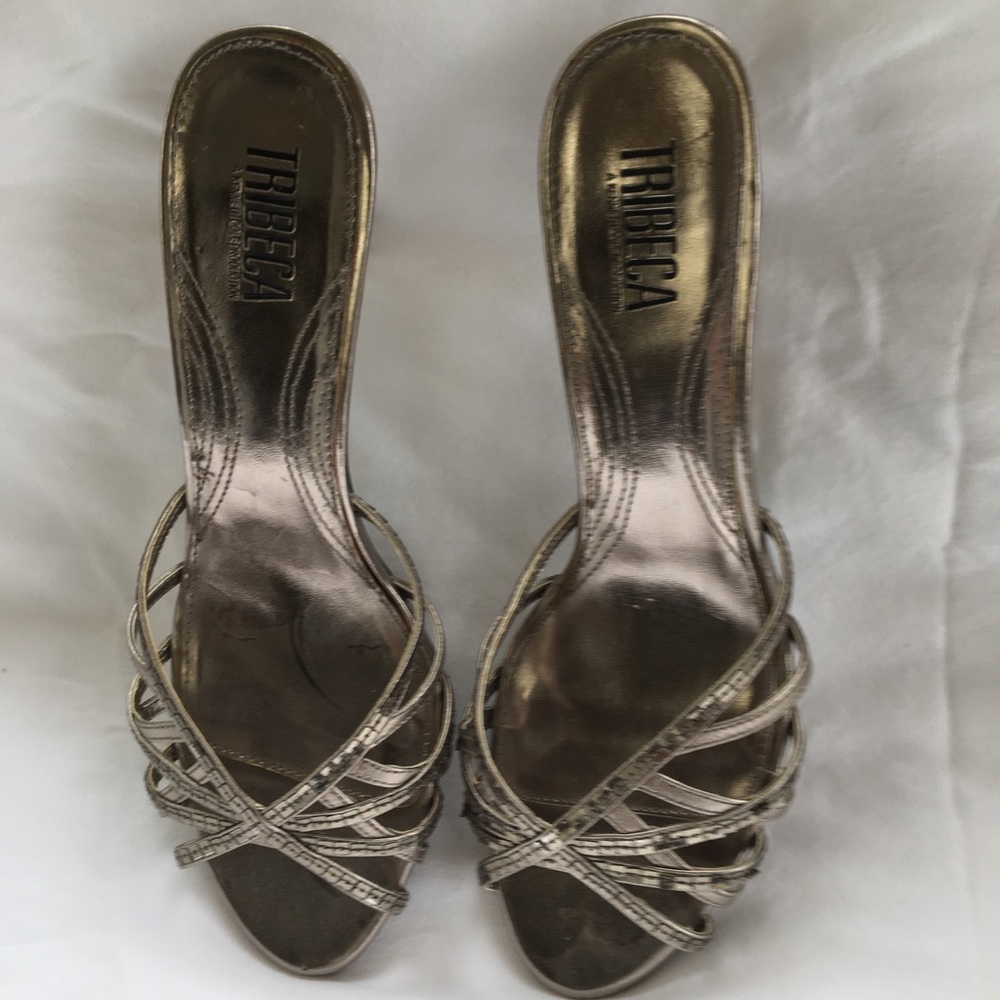 Tribeca Silver Heels Size 8 1/2